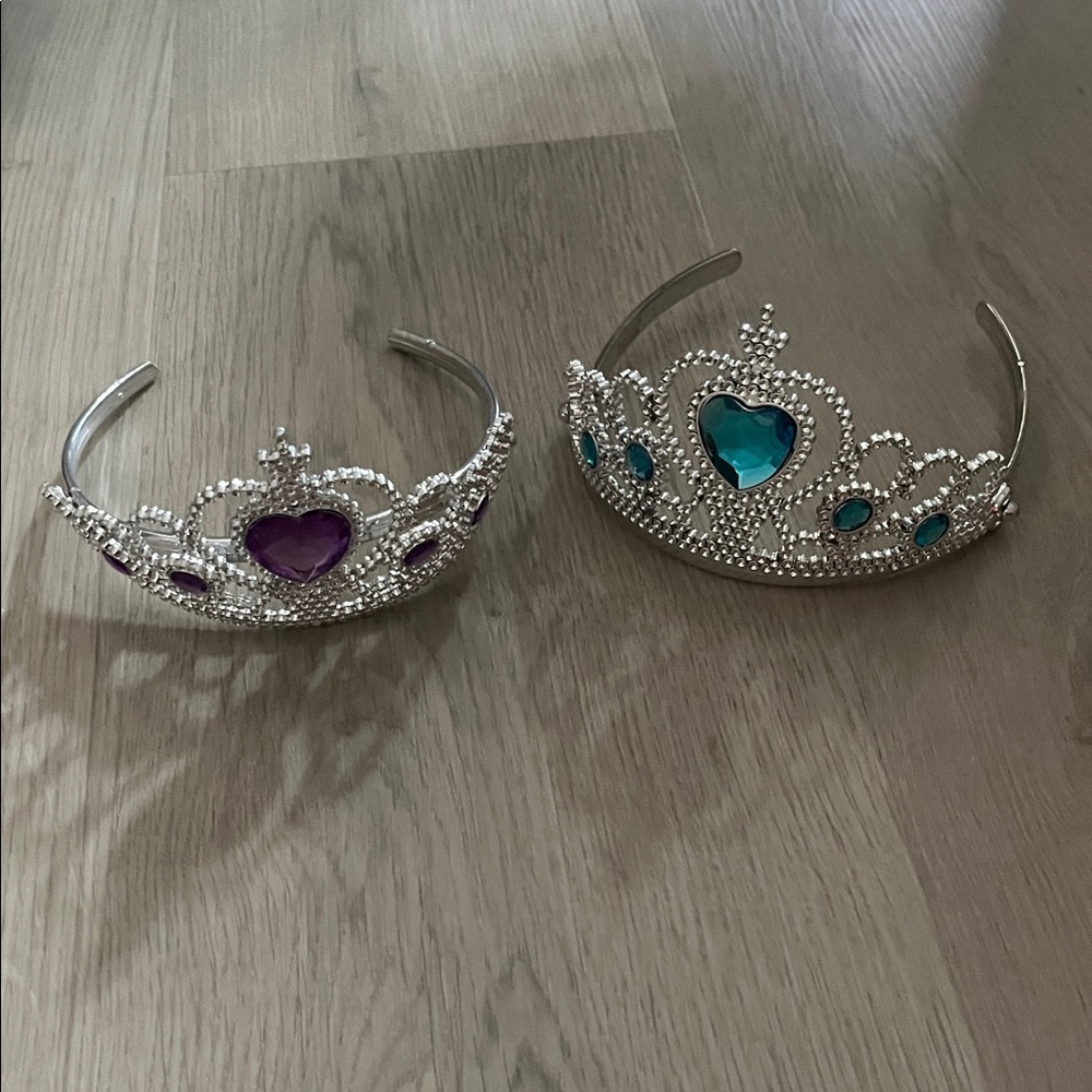 Silver and Purple Kids Tiara Set